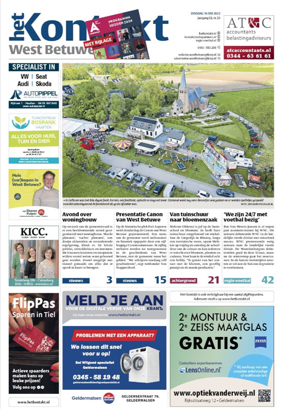 Adverteren in het Nieuwsblad Geldermalsen