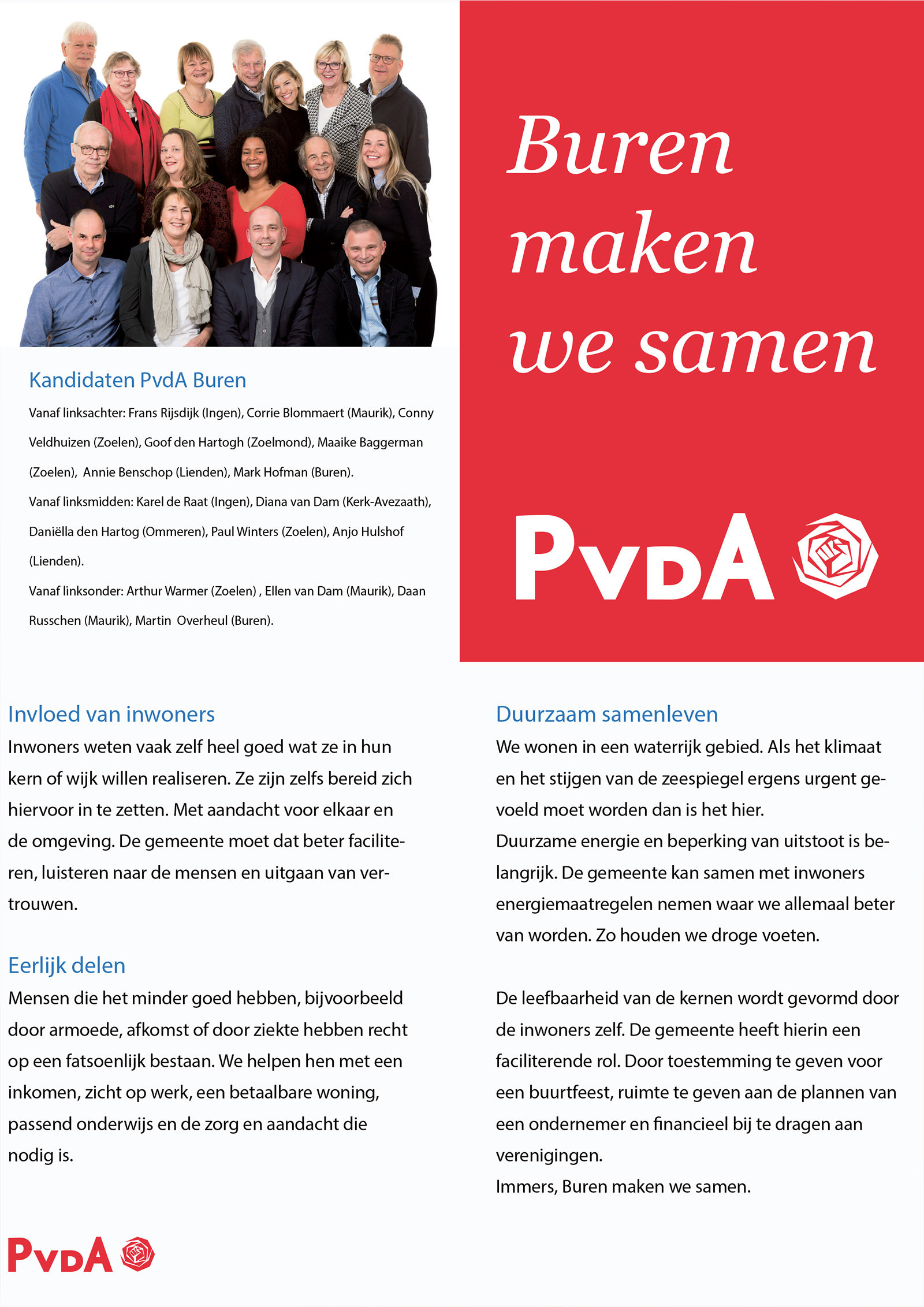 folder-pvda-buren Voorbeelden van folders, verzorgd door RTG Reclame