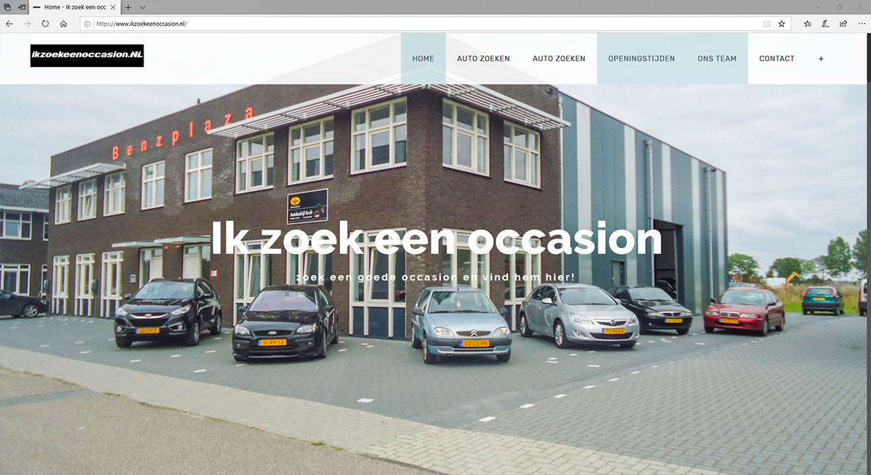 Een website voor een occasions bedrijf