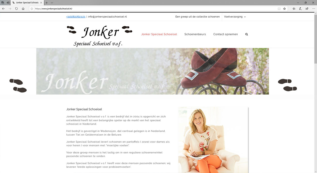 Een website voor een schoenenspecialist