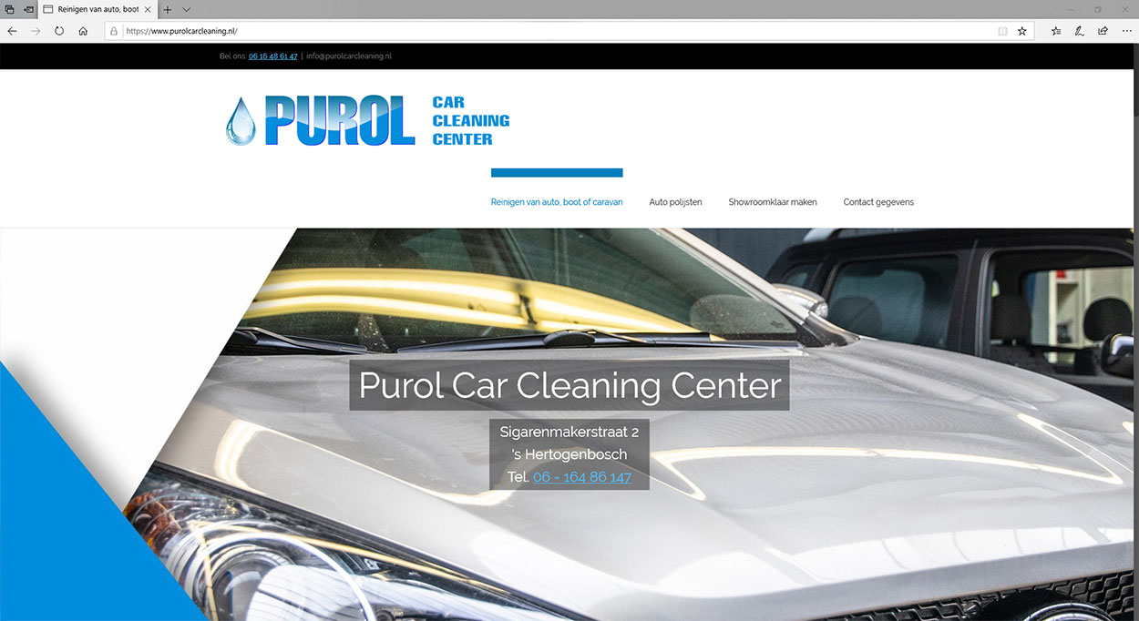 Een website voor een auto cleanings bedrijf